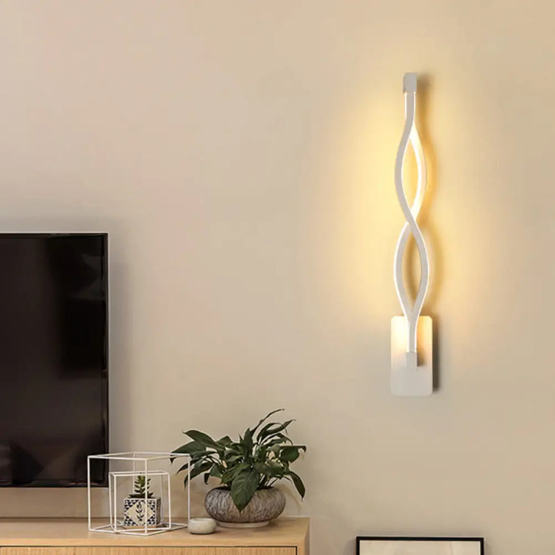 DecorBites™ Sleek White Geometric LED Wall Sconce for Stairway - Simplicity & Style