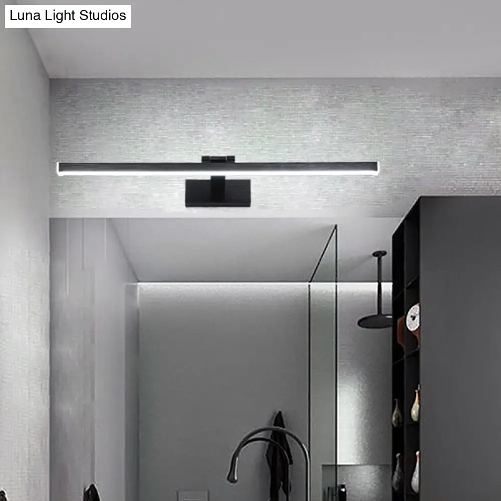 DecorBites™ Slender Black LED Vanity Light in Modern Style - Wall Mount Lighting Idea, Warm/White Glow
