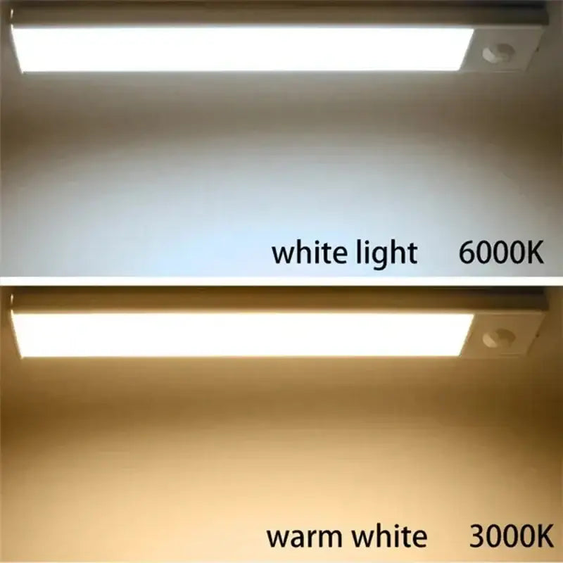 Slim white dimmable pir sensor night light kitchen cabinet lamp