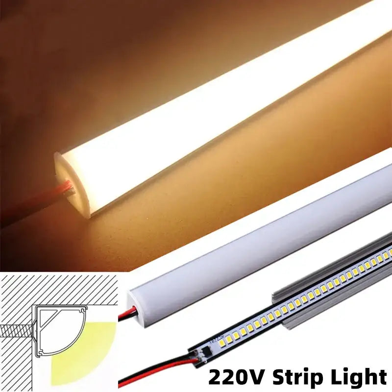 Slim white v type led corner strip lights kitchen cabinet lighting