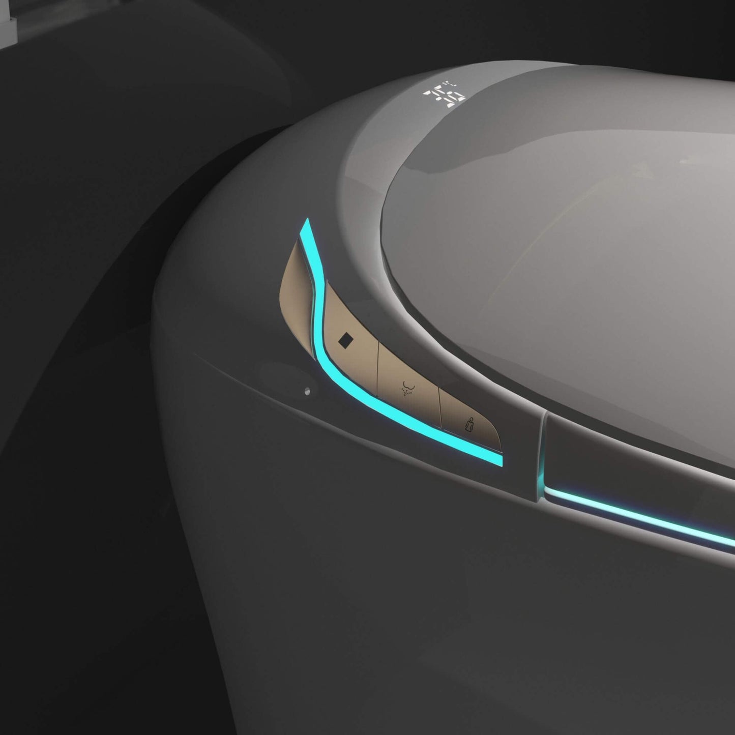 Nuvia Smart One-Piece Toilet With Bidet, Foot Sensor, LED Display And Dryer (SAK80112)