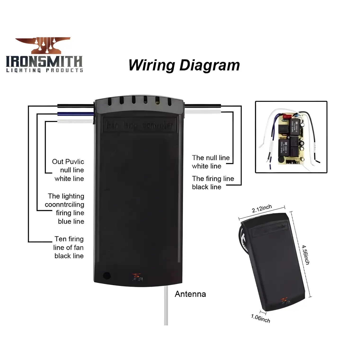 Smart Wifi Enabled 3-in-1 Universal Ceiling Fan Remote Control Kit