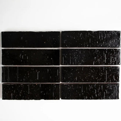 Smoked Charcoal Rustic Ceramic Tiles 2 3/4x9 3/4