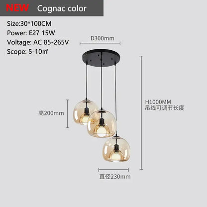 Smoked glass pendant lights trio for dining room dining table