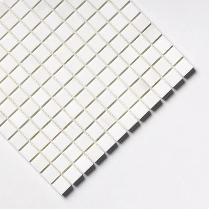 Snow White Polished 1x1 Marble Mosaics 12x12