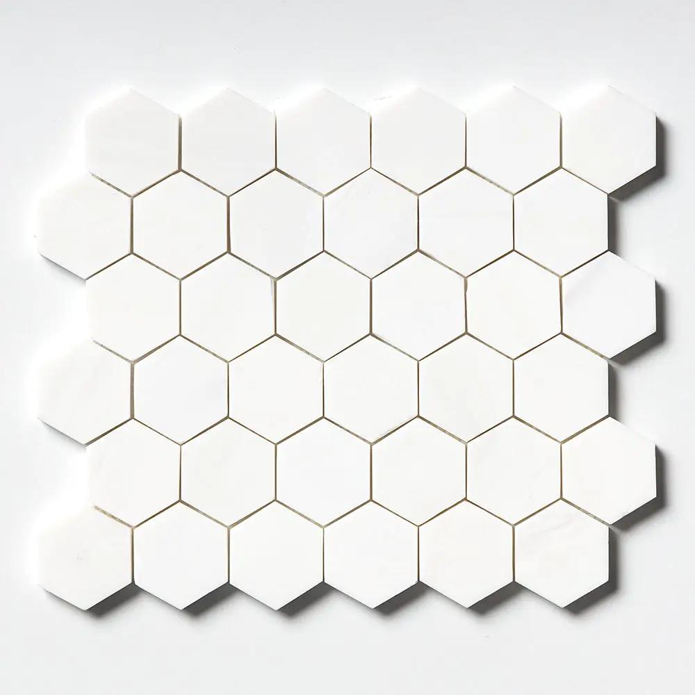 Snow White Polished Hexagon 2- 0.86 Temp
