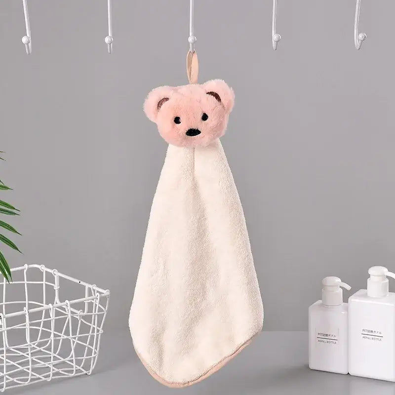 Soft cartoon bear microfiber hand towel 4 pack kitchen & bathroom