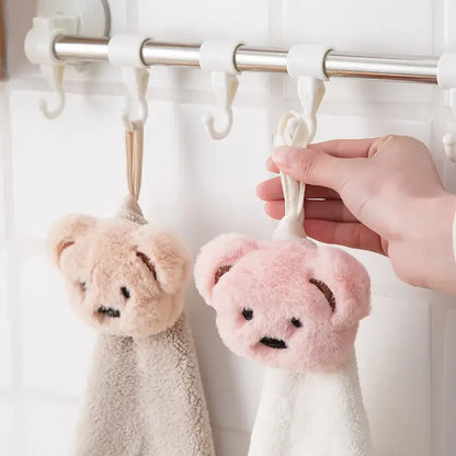 Soft cartoon bear microfiber hand towel 4 pack kitchen & bathroom