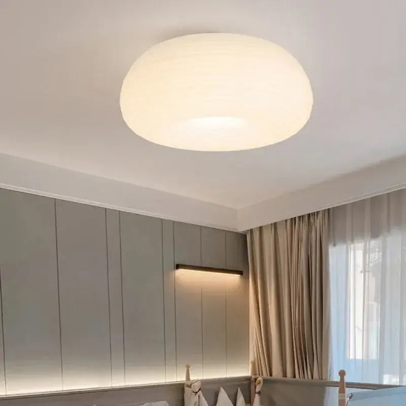 Soft cream apple paper pendant light bedroom cloud lantern