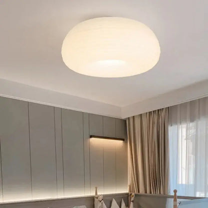 Soft cream apple paper pendant light bedroom cloud lantern