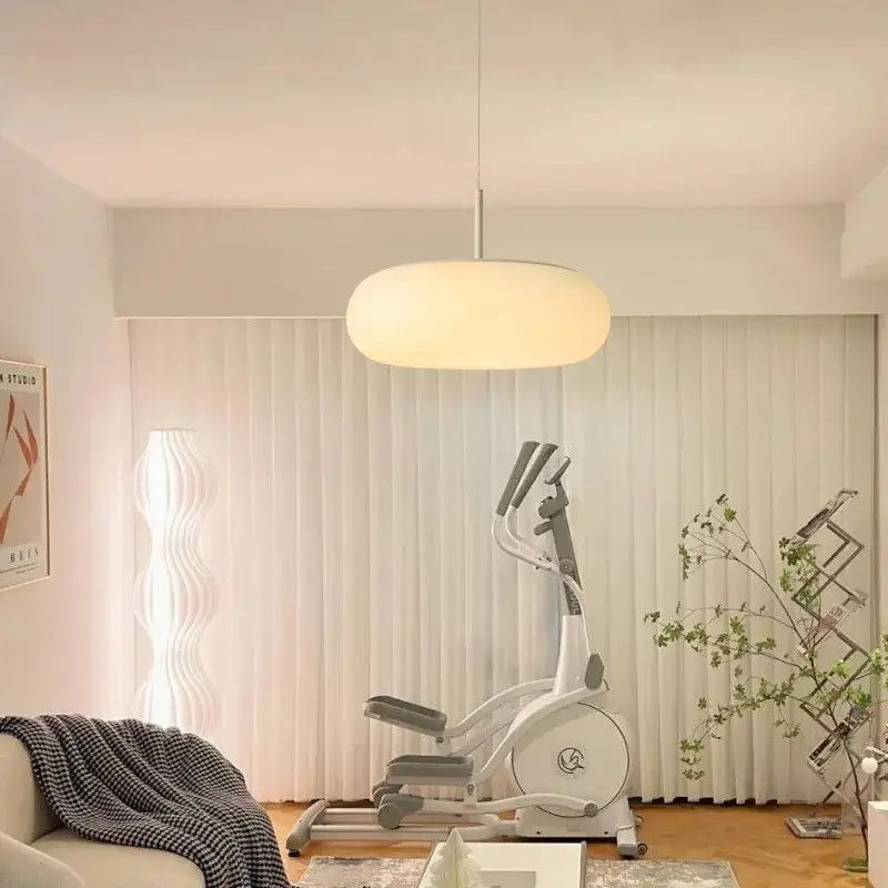 Soft cream apple paper pendant light bedroom cloud lantern