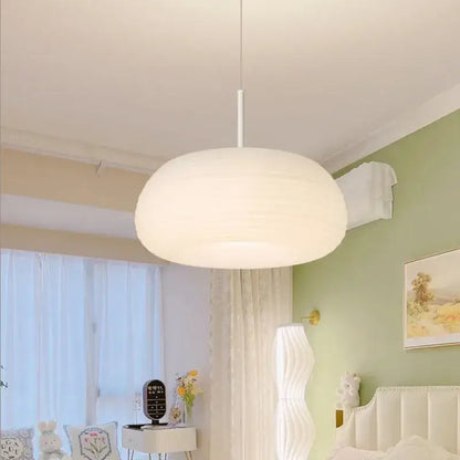 Soft cream apple paper pendant light bedroom cloud lantern