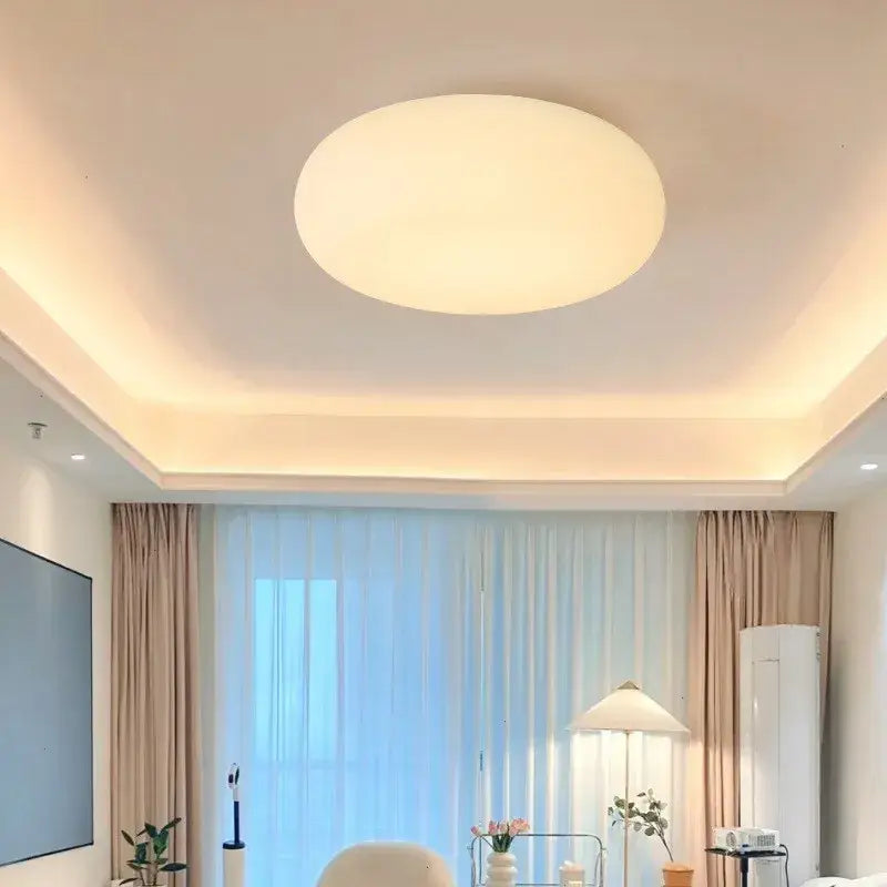 Soft cream apple paper pendant light bedroom cloud lantern