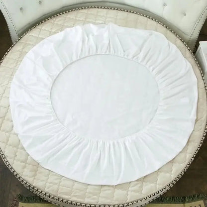 Soft dark gray cotton round bed sheet set bedroom bedding