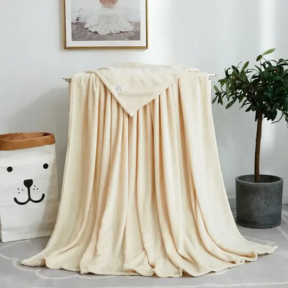 Soft gray cozy flannel warm blanket bedroom plush shawl
