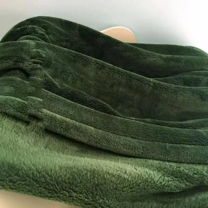 Soft gray cozy flannel warm blanket bedroom plush shawl