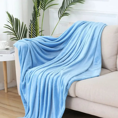 Soft gray cozy flannel warm blanket bedroom plush shawl