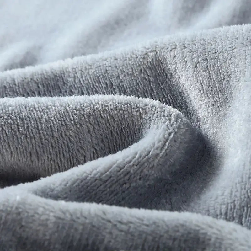 Soft gray cozy flannel warm blanket bedroom plush shawl