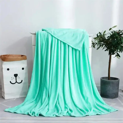 Soft gray cozy flannel warm blanket bedroom plush shawl