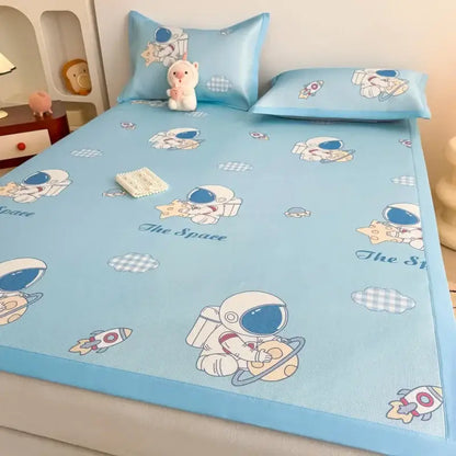 Soft gray floral antibacterial pattern mat set bedroom mattress