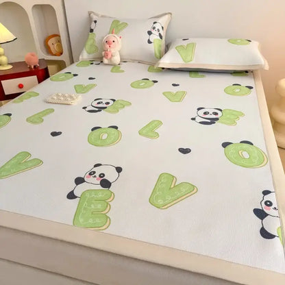 Soft gray floral antibacterial pattern mat set bedroom mattress