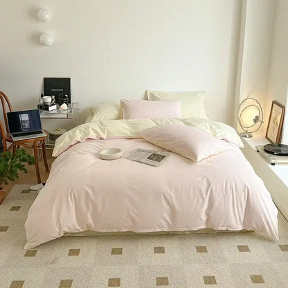 Soft lavender cotton queen bedding set bedroom satin finish duvet cover
