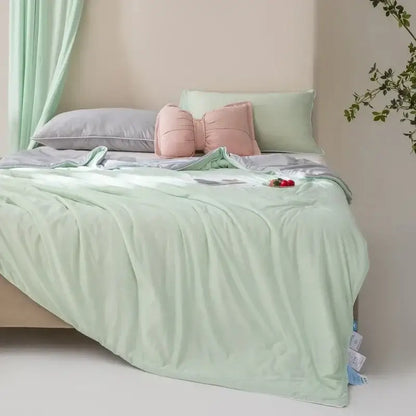 Soft mint green cooling quilt bedroom quilted comforter