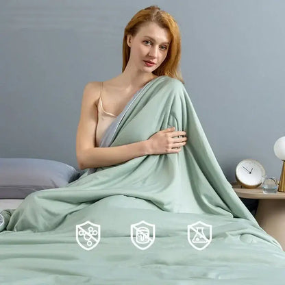 Soft mint green cooling quilt bedroom quilted comforter