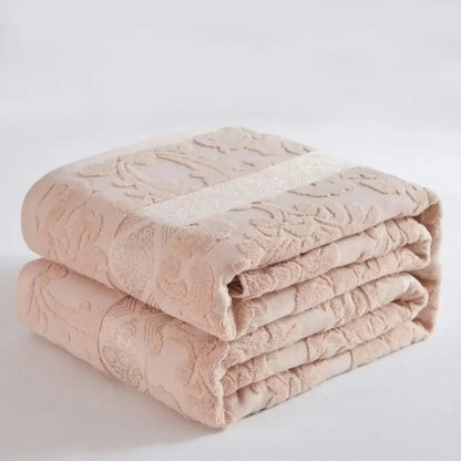 Soft pastel cotton jacquard towel blanket bedroom sofa cover
