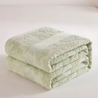 Soft pastel cotton jacquard towel blanket bedroom sofa cover
