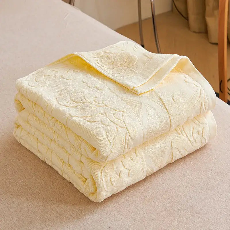Soft pastel cotton jacquard towel blanket bedroom sofa cover