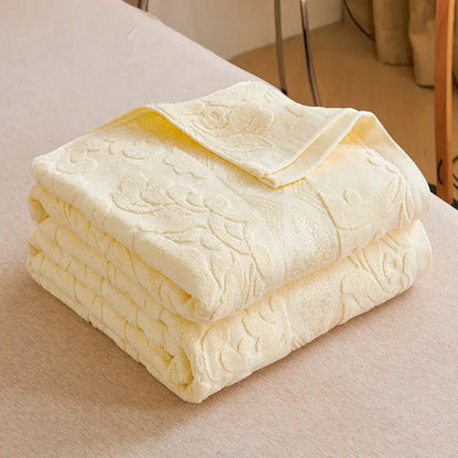 Soft pastel cotton jacquard towel blanket bedroom sofa cover