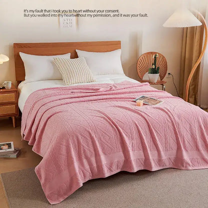 Soft pastel cotton jacquard towel blanket bedroom sofa cover