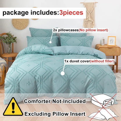 DecorBites™ Soft Tufted Microfiber Duvet Cover Set