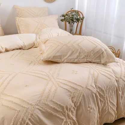 DecorBites™ Soft Tufted Microfiber Duvet Cover Set