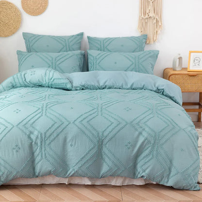 DecorBites™ Soft Tufted Microfiber Duvet Cover Set