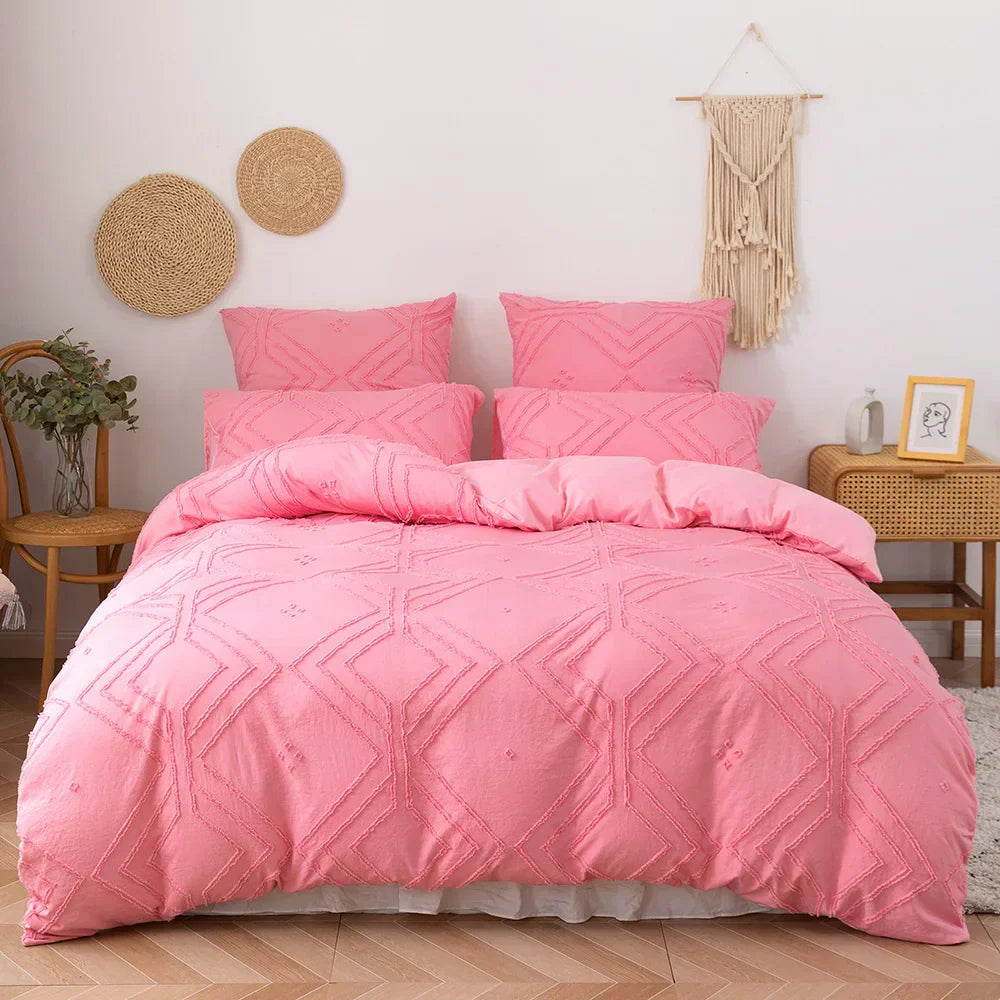 DecorBites™ Soft Tufted Microfiber Duvet Cover Set