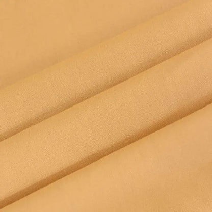 Soft yellow & beige cotton fitted sheet bedroom bedding