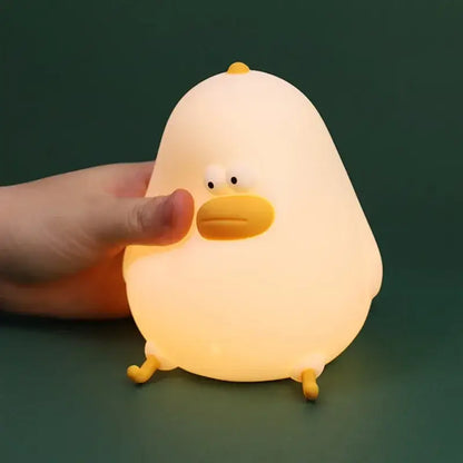 Soft yellow silicone fat chicken night light bedroom led gift