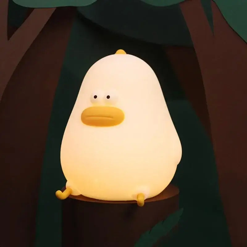 Soft yellow silicone fat chicken night light bedroom led gift
