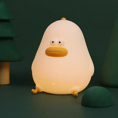 Soft yellow silicone fat chicken night light bedroom led gift