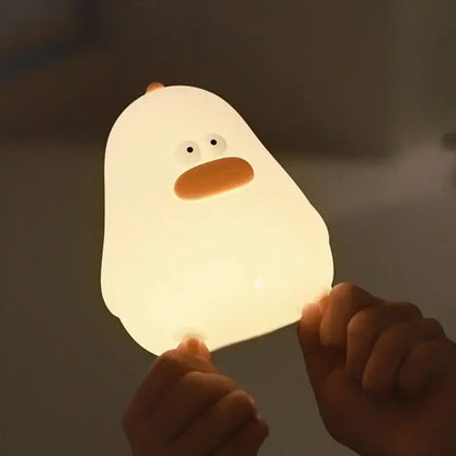 Soft yellow silicone fat chicken night light bedroom led gift