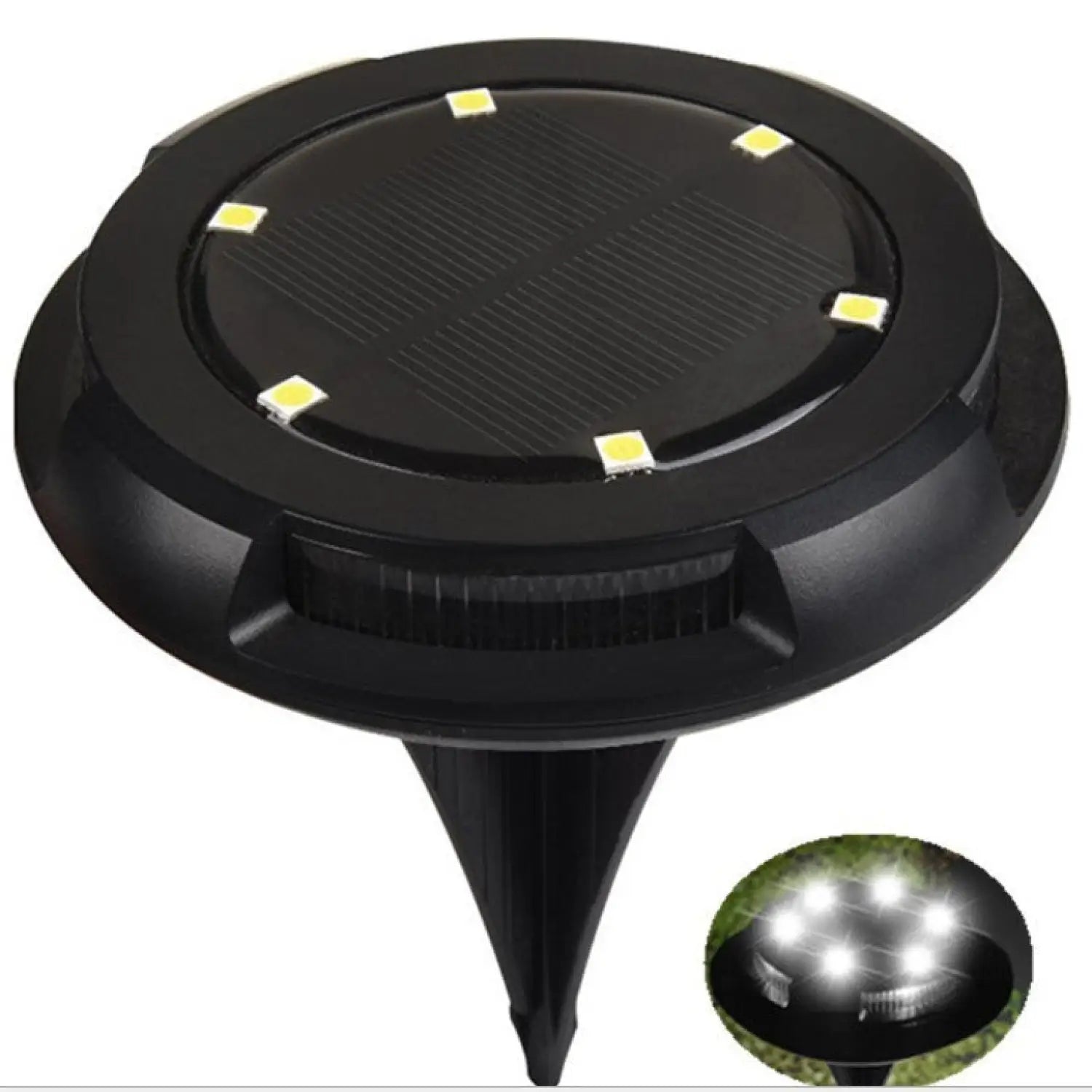 Solar Ground Lights with Bright LEDs for Garden and Pathways