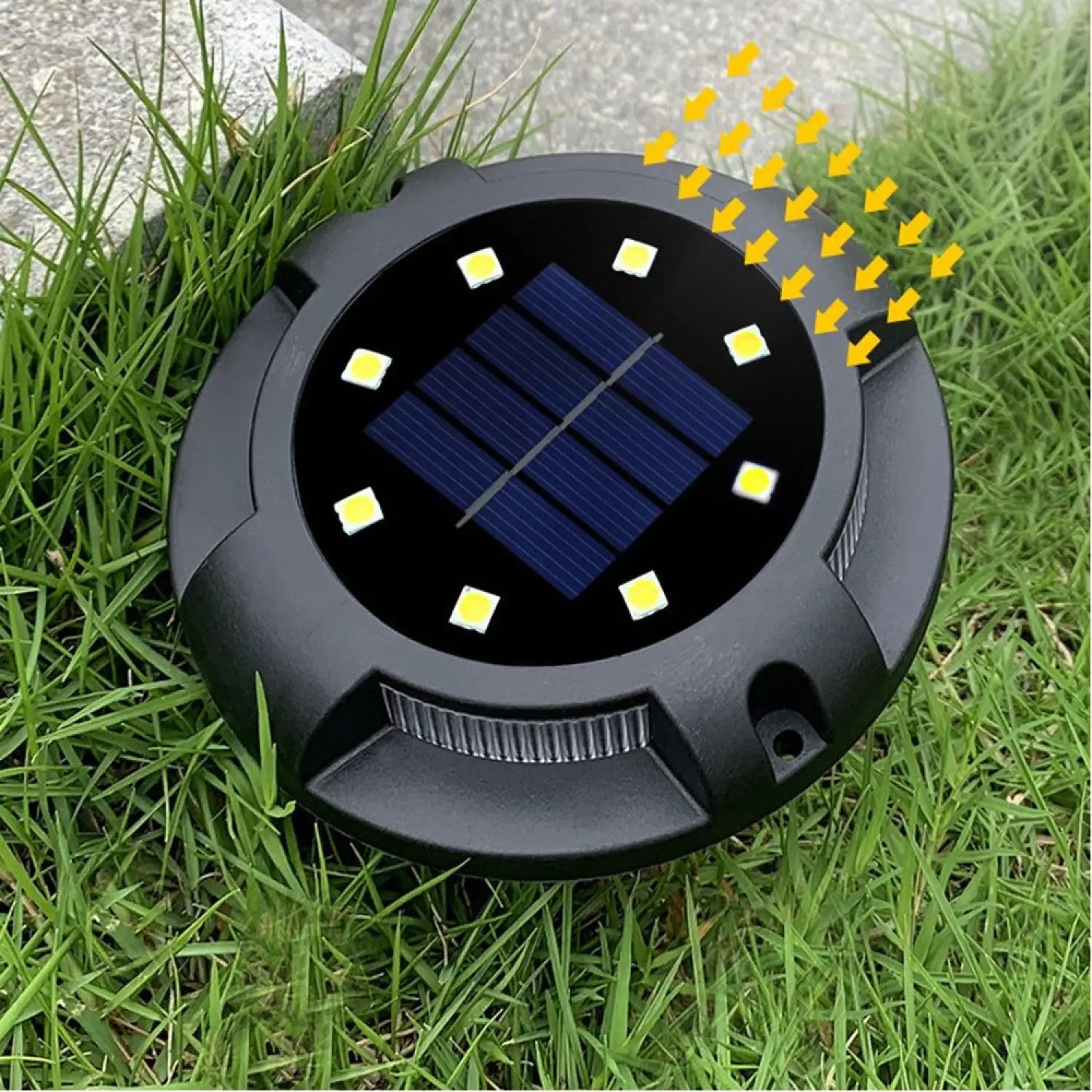 Solar Ground Lights with Bright LEDs for Garden and Pathways