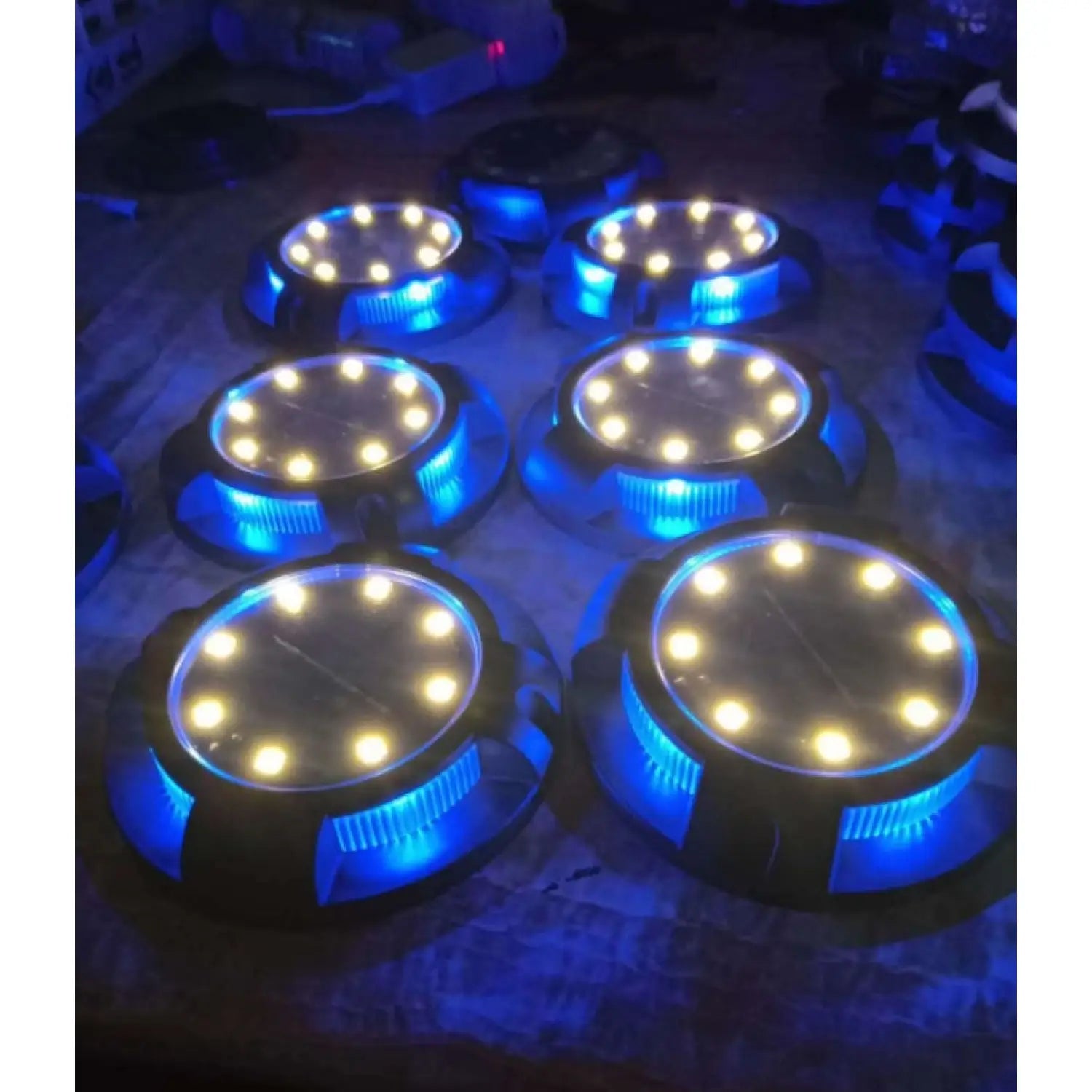Solar Ground Lights with Bright LEDs for Garden and Pathways