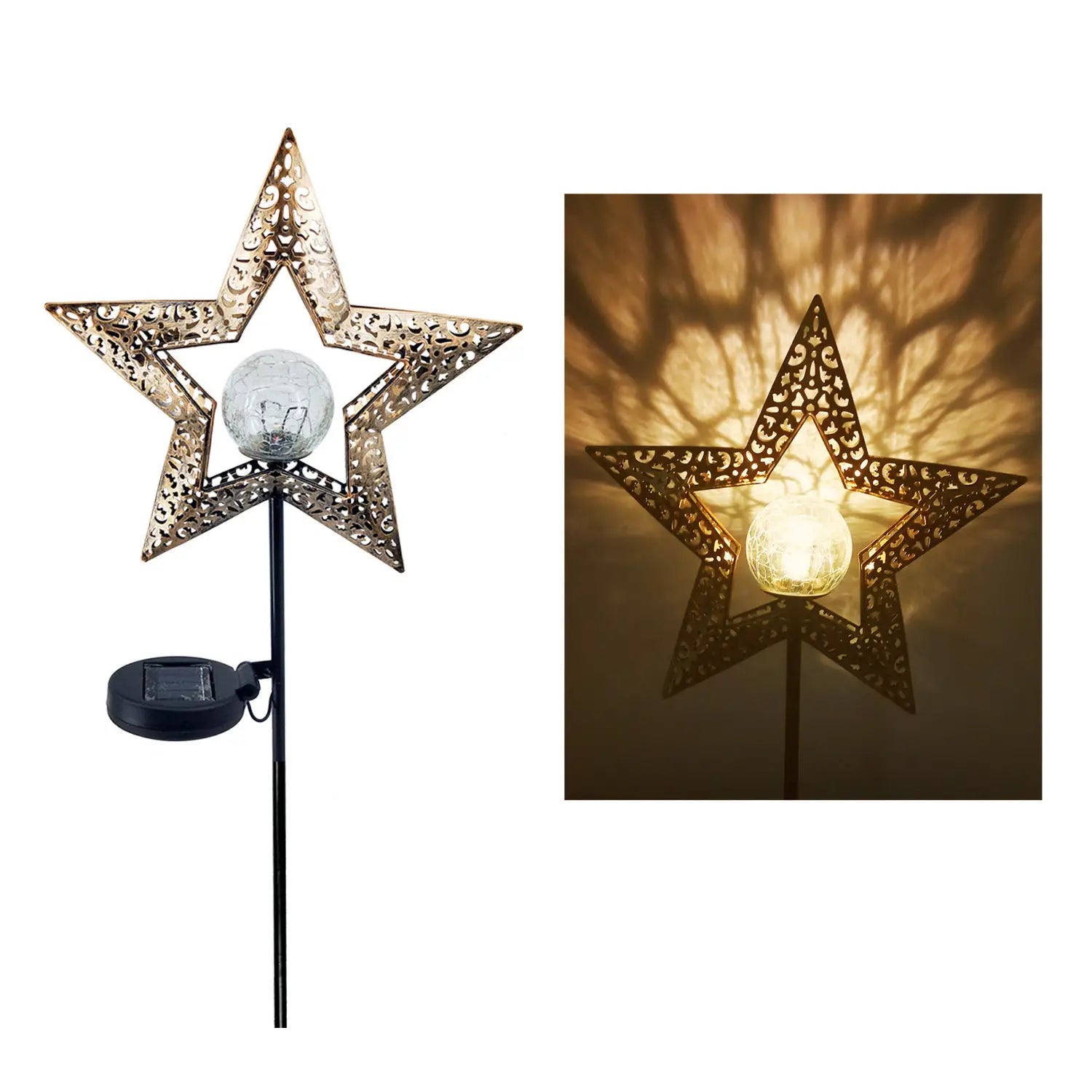 Solar LED Lamps with Waterproof & Flame Effect for Outdoor Garden Lighting