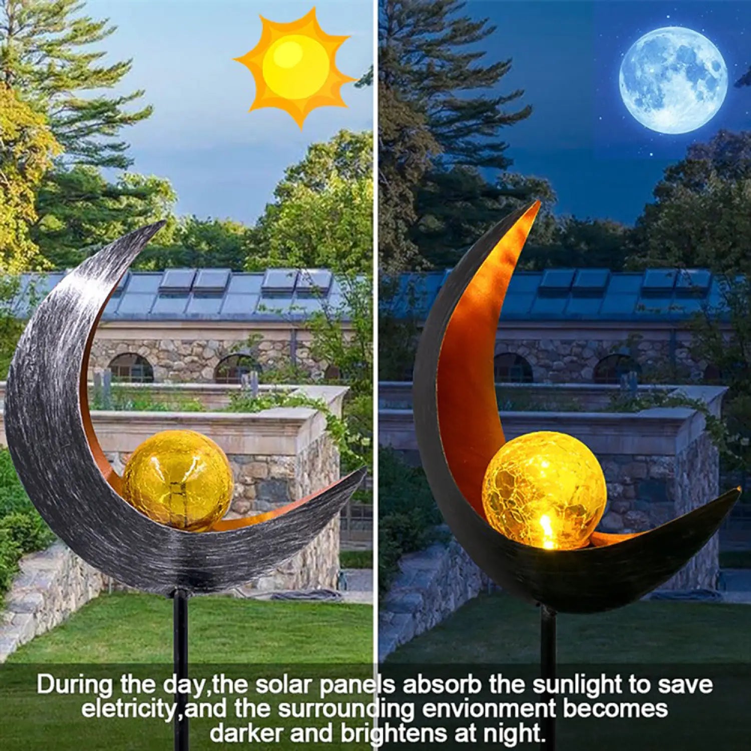 Solar LED Lamps with Waterproof & Flame Effect for Outdoor Garden Lighting