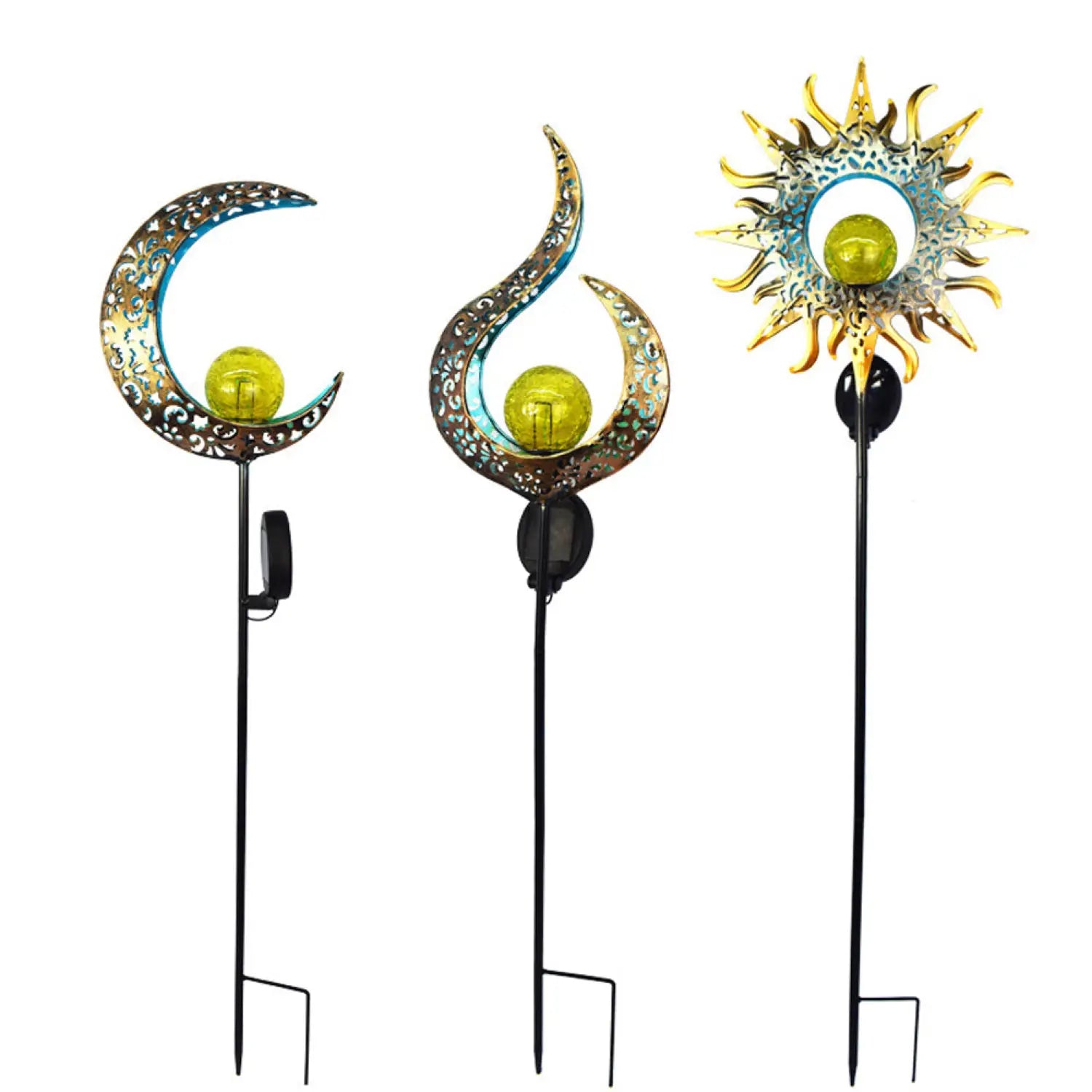Solar LED Lamps with Waterproof & Flame Effect for Outdoor Garden Lighting