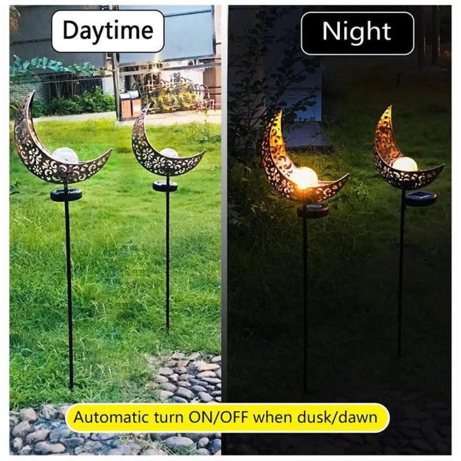 Solar LED Lamps with Waterproof & Flame Effect for Outdoor Garden Lighting