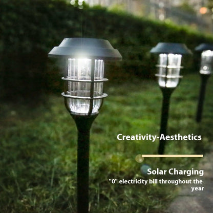 Solar LED Light for Garden with Modern Stripe Design for Outdoors